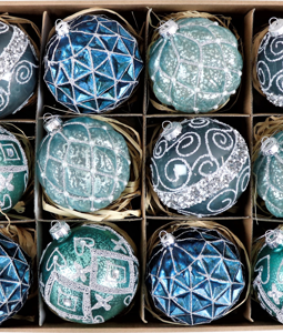 7935 VINTAGE-BOX GLASSBALLS S/12